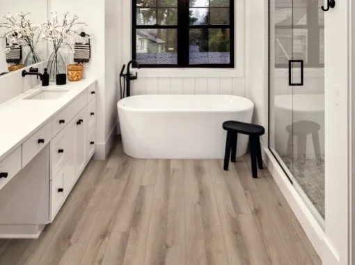 Bathroom Luxury Flooring | St.Francis Flooring Inc.